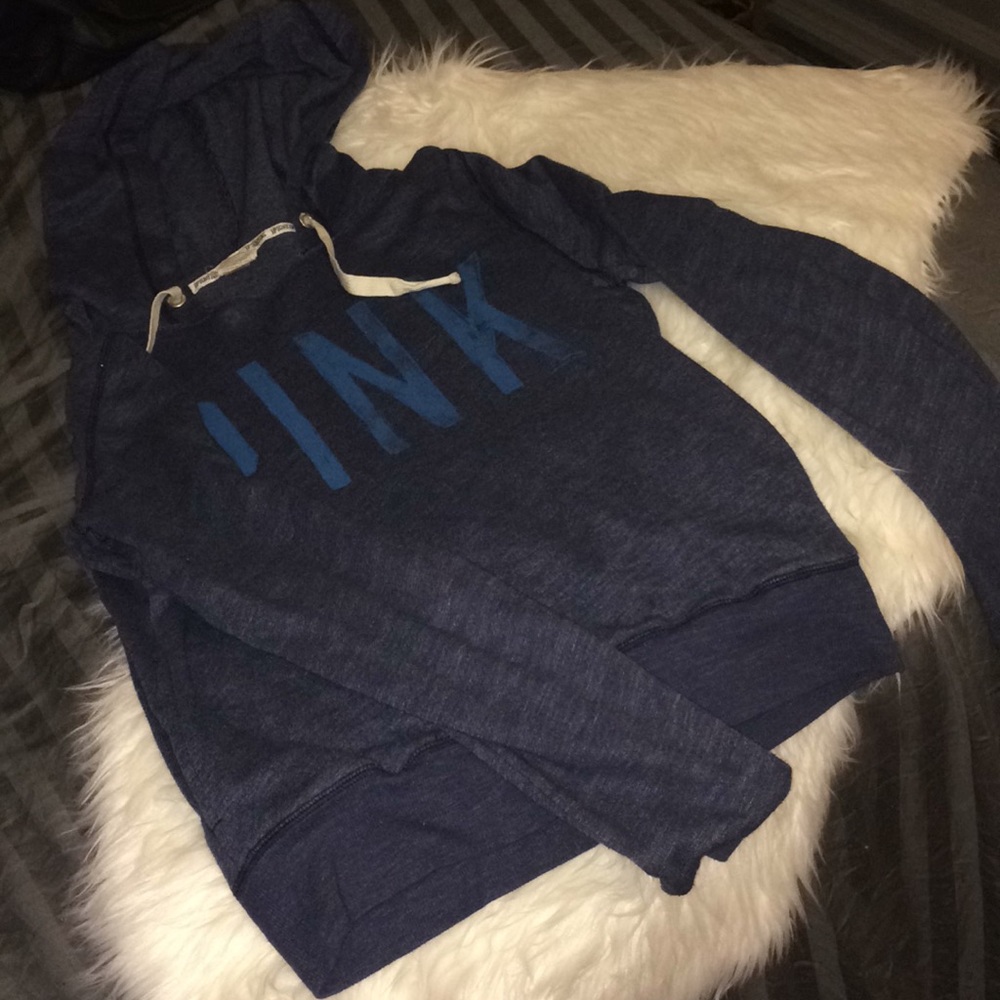 PINK navy blue hoodie